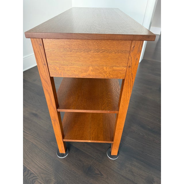 Mid-Century Modern Stickley Mission / Arts & Crafts Oak Server / Console / Buffet – Model 640 – Fayetteville Finish For Sale - Image 3 of 11