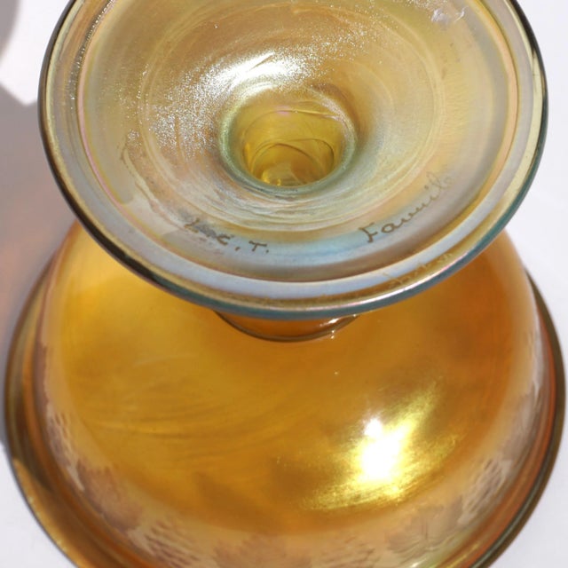 1900 - 1909 Louis Comfort Tiffany L.C.T. Favrile Decorated Cup For Sale - Image 5 of 6