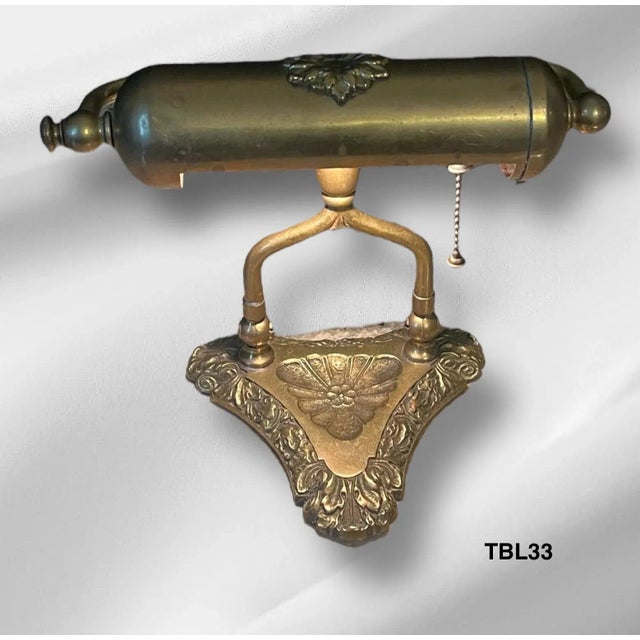 1920s 1920s Small Brass Desk Lamp For Sale - Image 5 of 6