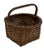 Excellent Small Size Antique New England American Hand Woven Ash Wood Splint Berry Gathering Basket For Sale - Image 13 of 18