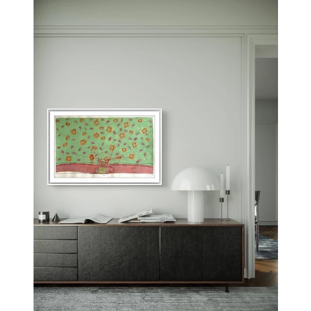 Barbara Beck 2003 Painting on Paper Titled “Shouting” - Signed/Dated For Sale - Image 4 of 5