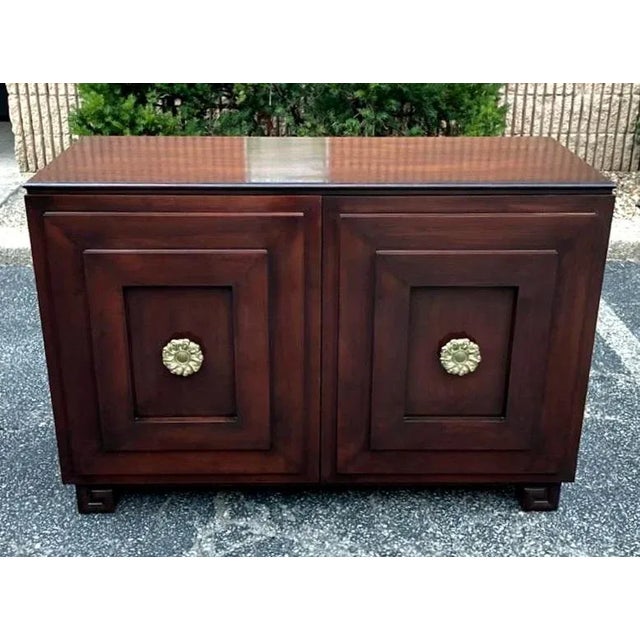 Featured for your careful consideration is an extremely rare vintage 1940's French Modern cabinet by the acclaimed John...