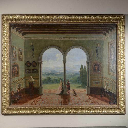 Painting, View, 1900s, Oil on Canvas For Sale - Image 9 of 9