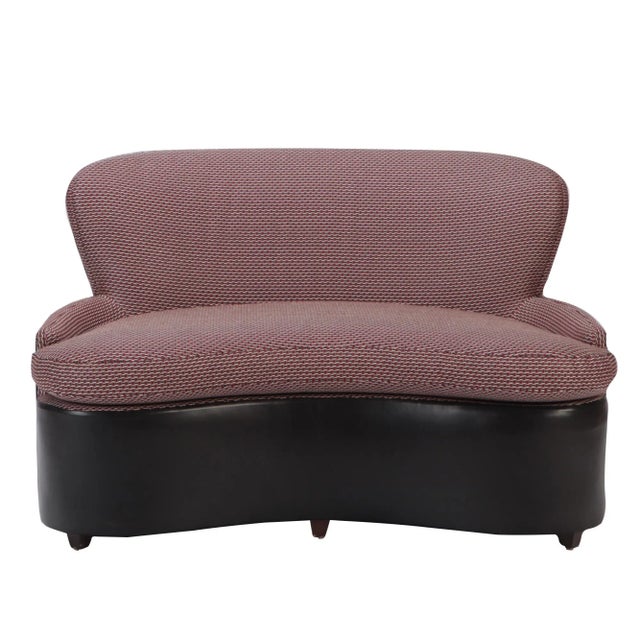 Burgundy A Modernist Settee, Circa 1990 For Sale - Image 8 of 8