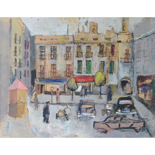 After Maurice Utrillo, French Square, 1950s, Gouache on Paper For Sale - Image 6 of 6