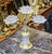 Ornate Brass & Crystal Three-Candle Decorative Holder for Table Decor Italian Style For Sale - Image 4 of 5