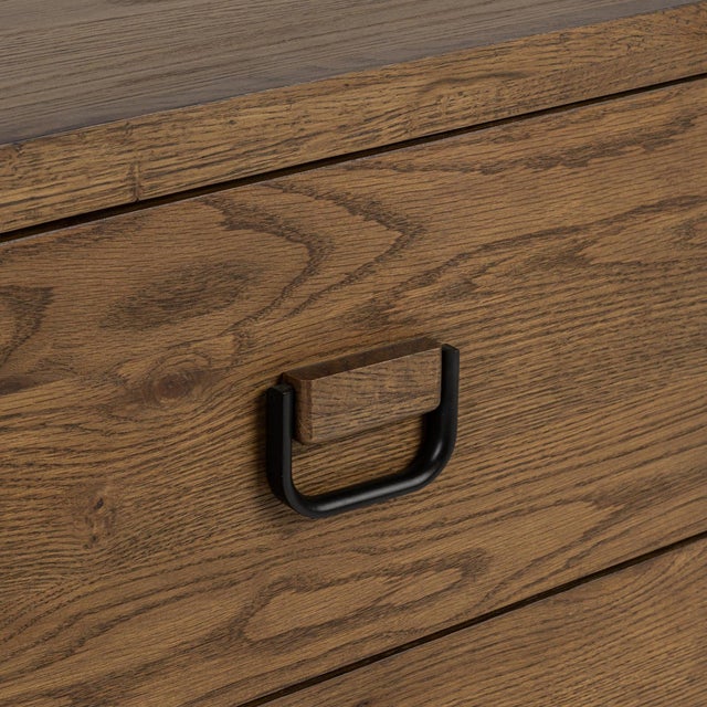 Mod Rounded Medium Oak Nightstand For Sale - Image 12 of 15