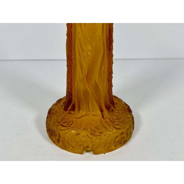 Art Deco Art Deco Czech Glass Nudes Lamp Base c. 1930s Rare For Sale - Image 3 of 10