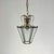 Mid-Century Modern Italian Brass and Beveled Glass Lantern Pendant Light by Adolf Loos, 1950s, in Very Good conditions....