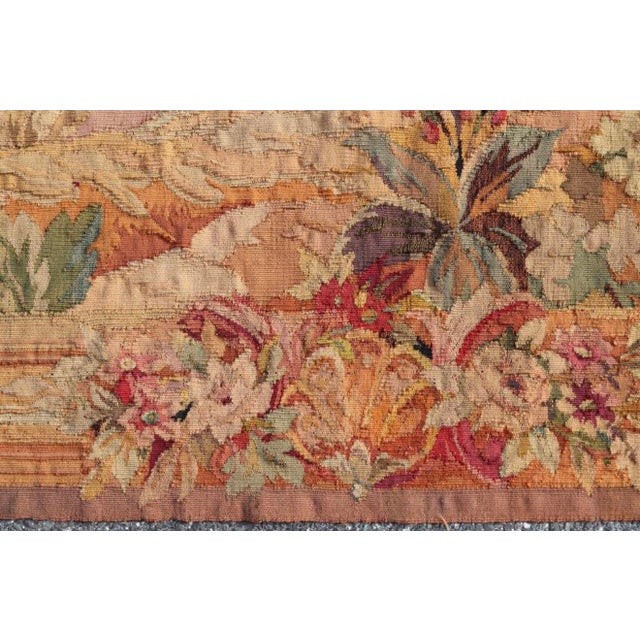 Late 19th Century French Aubusson Pastoral Tapestry With Figures and Floral Border For Sale - Image 10 of 12