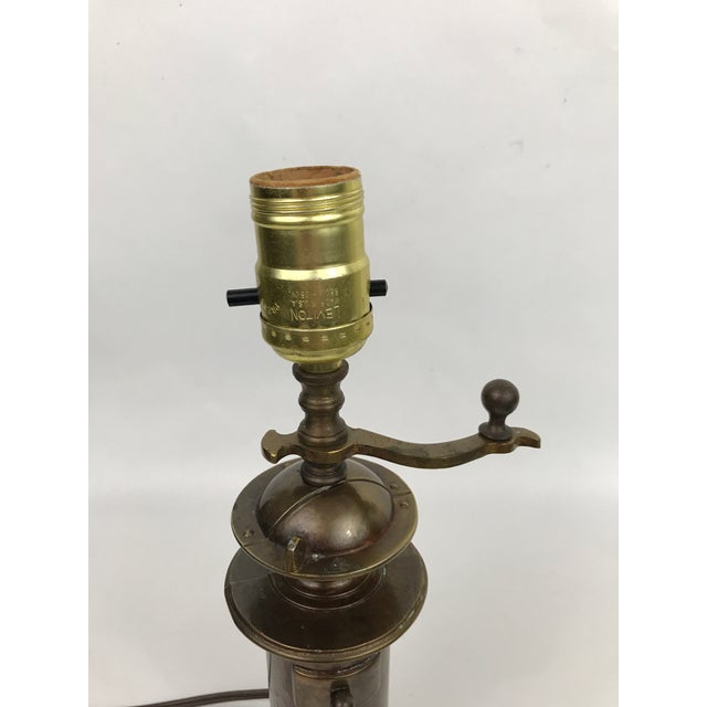 Small Brass Coffee Grinder Lamp Chairish