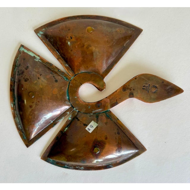 1950s Los Castillo Taxco Copper & Silverplated Metal Bird Divided Dish For Sale In Los Angeles - Image 6 of 7