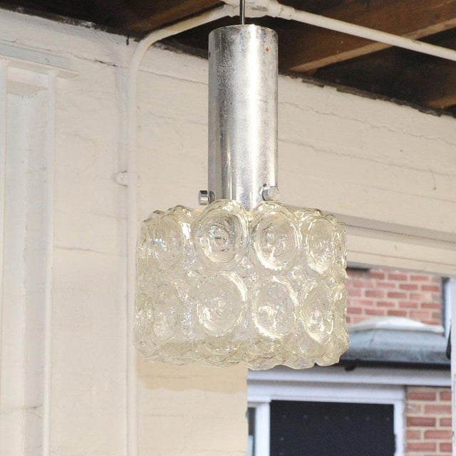 Crystal Glass Pendant Light from Limburg, 1970s For Sale - Image 5 of 10