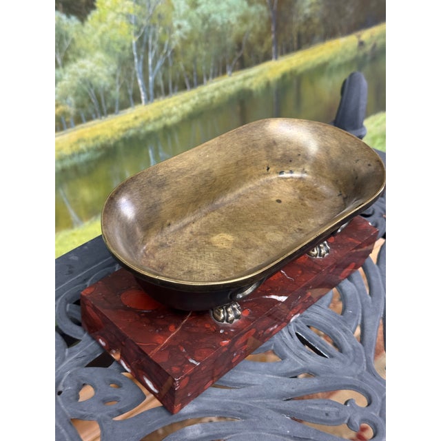 Metal 19th Century Roman Grand Tour Tub on Rossi Marble Base, Antique For Sale - Image 7 of 12