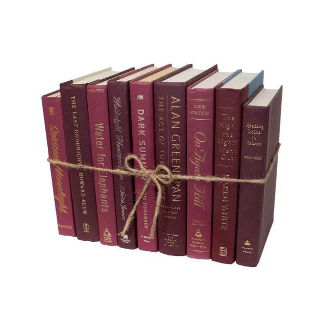 Booth & Williams Decorative Books - Bordeaux Book Bundle - 1 Foot of Red Books For Sale - Image 4 of 4