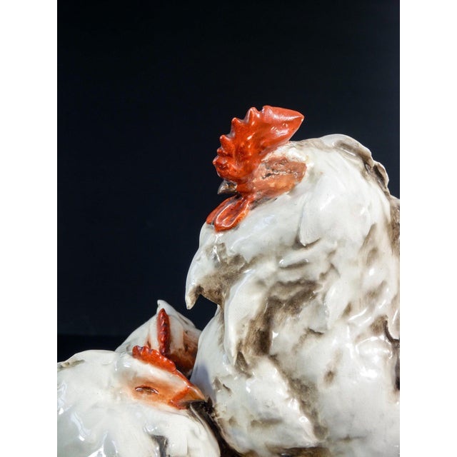 Rooster and Hens Sculpture by G. Cacciapuoti For Sale - Image 4 of 18