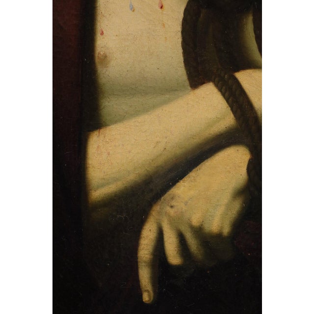 Andrea Solario follower of Ecce Homo Solario, Portrait Composition, 1600, Oil on Canvas For Sale - Image 9 of 16