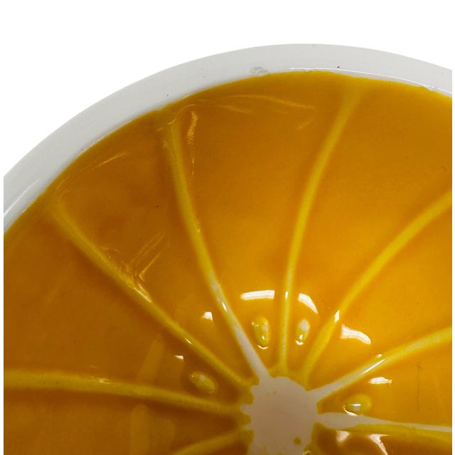Mid 20th Century Knobler Japan Lemon Fruit Bowls 1960s Trompe L’Oeil Majolica | Realistic Citrus Art Pottery - a Pair For Sale - Image 12 of 13