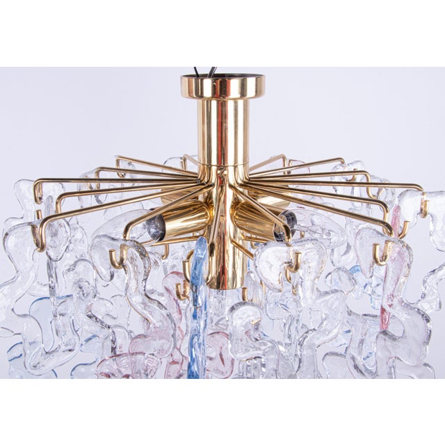 Murano Glass and Brass Flush Mount Glass from Kalmar, 1960s For Sale - Image 10 of 15