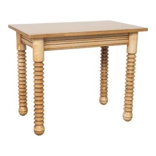 1940s French Wood Table by Charles Dudouyt For Sale