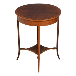 Edwardian Flamed Mahogany Table, 1890s For Sale
