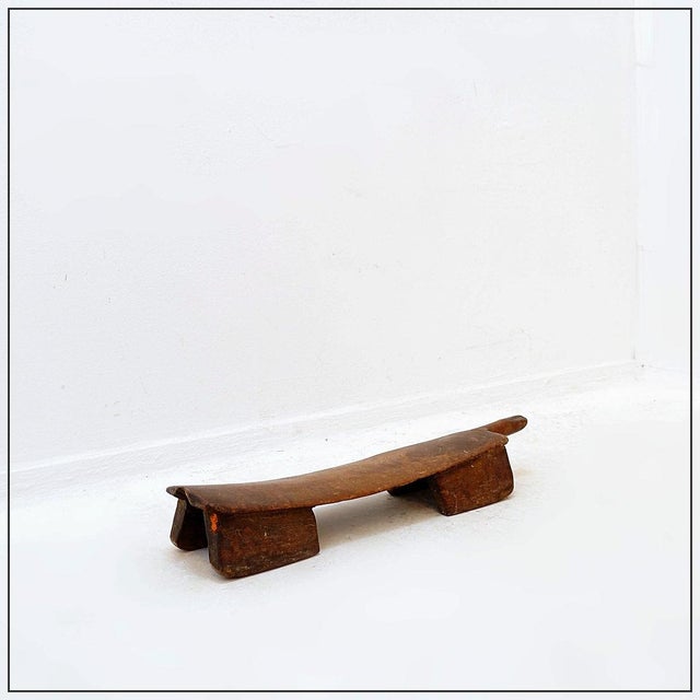 Antique Carved Wood Stool, 1900s For Sale - Image 11 of 11