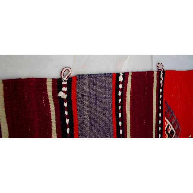 1940s Turkish Kilim Rug Hand Woven Large Area Rug Jajim - 6′2″ X 13′6″ For Sale - Image 13 of 14