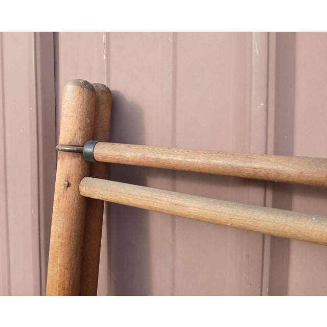 Antique Wooden Trifold Ladder Drying Rack 1900s For Sale - Image 13 of 18