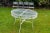 White Molla Wrought Iron, Glass Top Table, Four Chairs, 1940s For Sale - Image 8 of 12