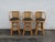 Hollywood Regency Swivel Bamboo Rattan Barstools a Set of Three 6380 For Sale - Image 4 of 17