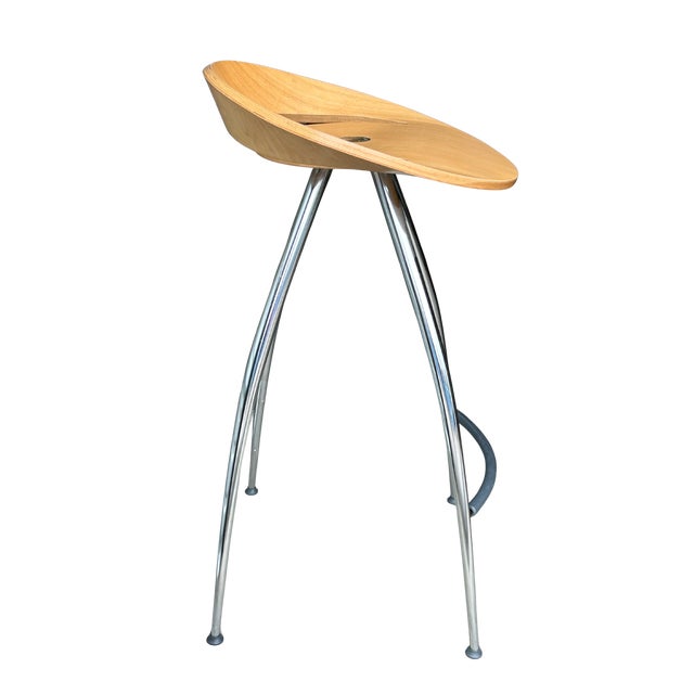 Late 20th Century Magis Lyra Barstool by Design Group Italia – Iconic Italian Modern Chrome & Beech Bentwood Bar Stool, Scandinavian Minimalist Design For Sale - Image 17 of 17