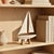 Wood 1980s Brass and Stone Sailboat Model For Sale - Image 7 of 8