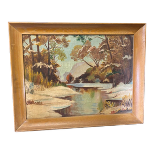 Original Vintage Landscape Acrylic Painting