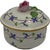 Traditional Vintage Herend Blue Garland PBG Covered Sugar Bowl Bonbonniere Rose Finial Model 1162 Hungary C. 1980s For Sale - Image 3 of 6
