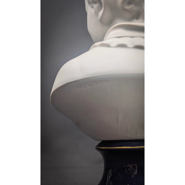 Limoges Porcelain Bust of the Child Alexandre Brongniart after Jean Houdon by Camille Tharaud For Sale - Image 5 of 12