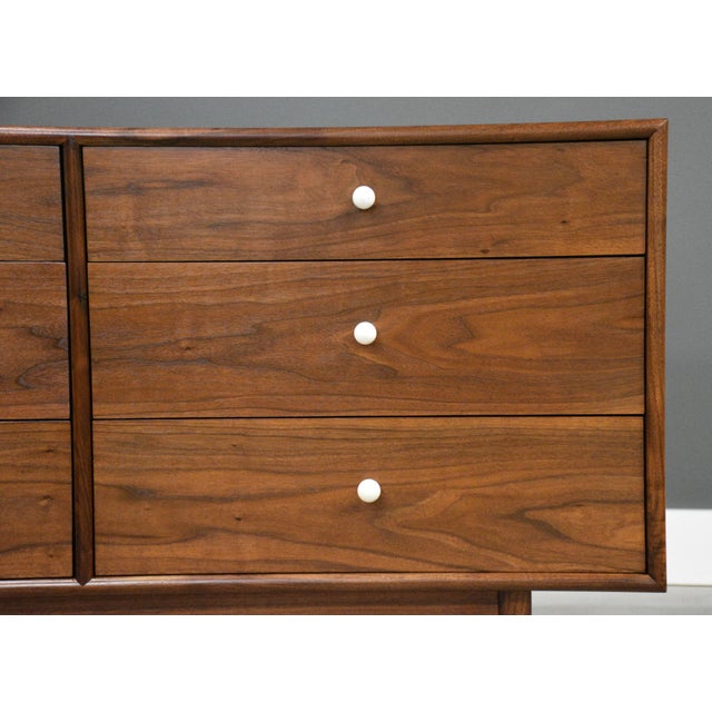 Brown 1960s Refinished Kipp Stewart Declaration 52” Dresser for Drexel For Sale - Image 8 of 10