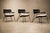 Three Armchairs in Ebonized Wood & Metal With Loose Cushion, Carlo Hauner, 1950s For Sale In New York - Image 6 of 18