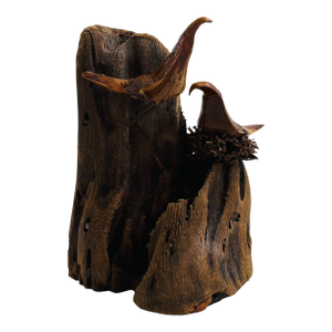 Vintage Wood Bird Sculpture