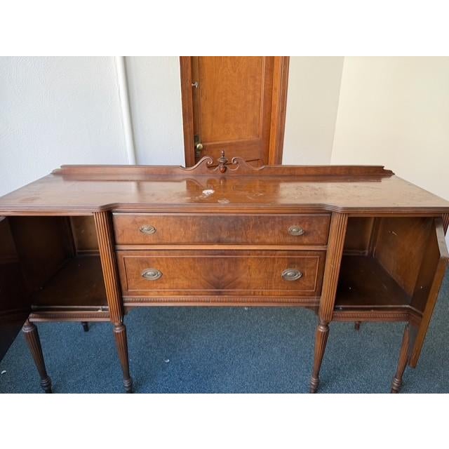 Vintage 1930s Federal Revival Mahogany Buffet Sideboard For Sale - Image 15 of 17