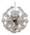 Mid 20th Century Glass & Brass Dandelion Sputnik Chandelier For Sale