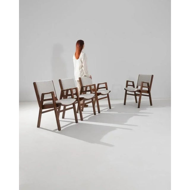Mid-Century Modern 20th Century Czech Wooden Armchairs - Set of 4 For Sale - Image 3 of 11