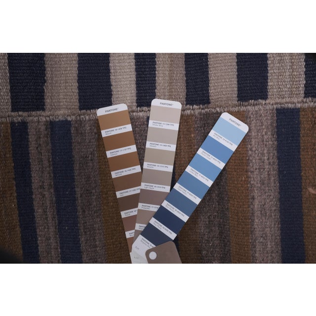 1960s Vintage Oversize Striped Turkish Kilim Rug 8'11'' X 10'9'' For Sale - Image 11 of 13