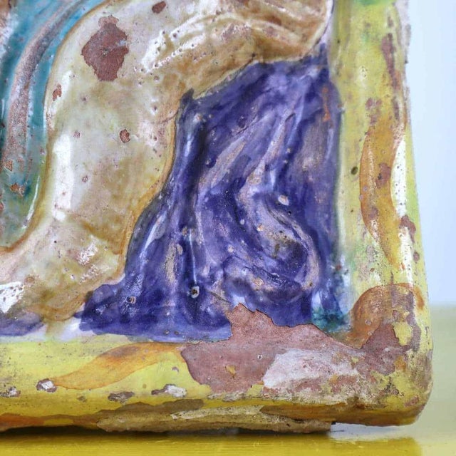 Bas-Relief Tile with Madonna & Child For Sale - Image 5 of 10