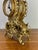 Gold Vintage Rococo Ornate Brass Mantel Clock & 2 Candelabra Set, Set of 3 For Sale - Image 8 of 18