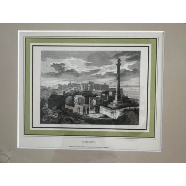 1950s Set of 4 Vintage Etchings of Iconic Italian Cities in Gilded Frames – A Decorator’s Must-Have Collection! For Sale - Image 5 of 5