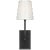 2020s Thomas O'Brien for Visual Comfort Signature Hulton 17" Cordless Single Sconce in Bronze with White Glass Shade For Sale - Image 5 of 14