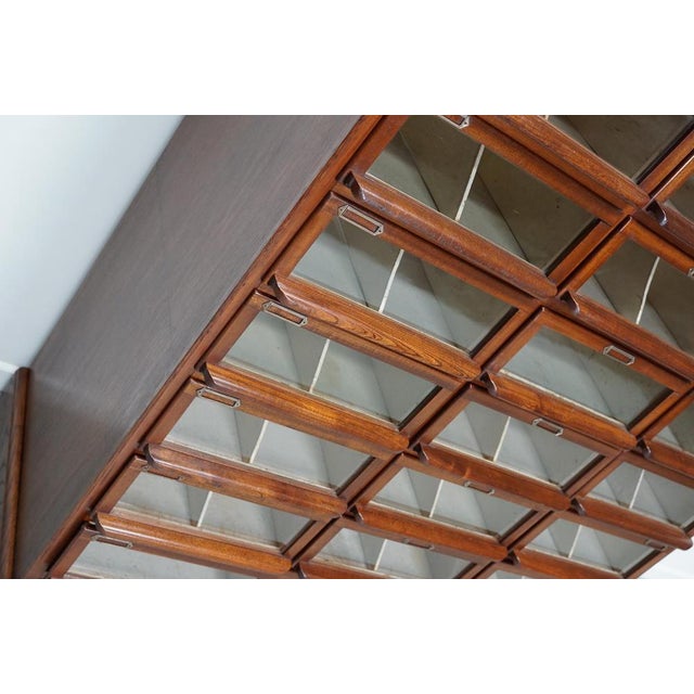 Wood Vintage Dutch Oak / Mahogany Haberdashery Shop Cabinet, 1930s For Sale - Image 7 of 18