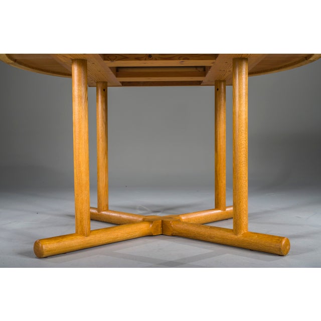 Wood Danish Extendable Oak Dining Table by Kurt Østervig for Jason Møbler, 1950s For Sale - Image 7 of 18