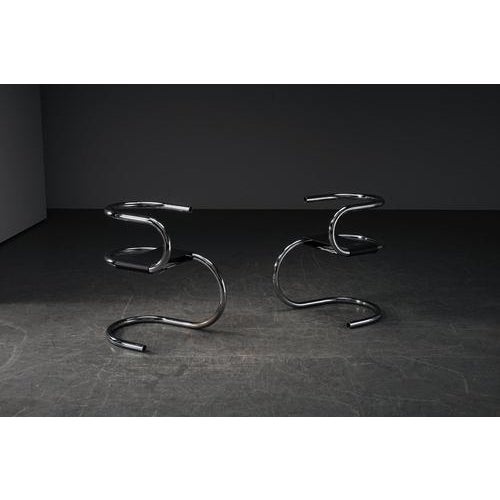 Modernist Mono Tube Chairs by Architect Wim van den Bergh, 1950s For Sale - Image 16 of 18