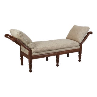 Rose Tarlow Melrose House 18th C Style Italian Neoclassical Walnut Bench - Fortuny For Sale